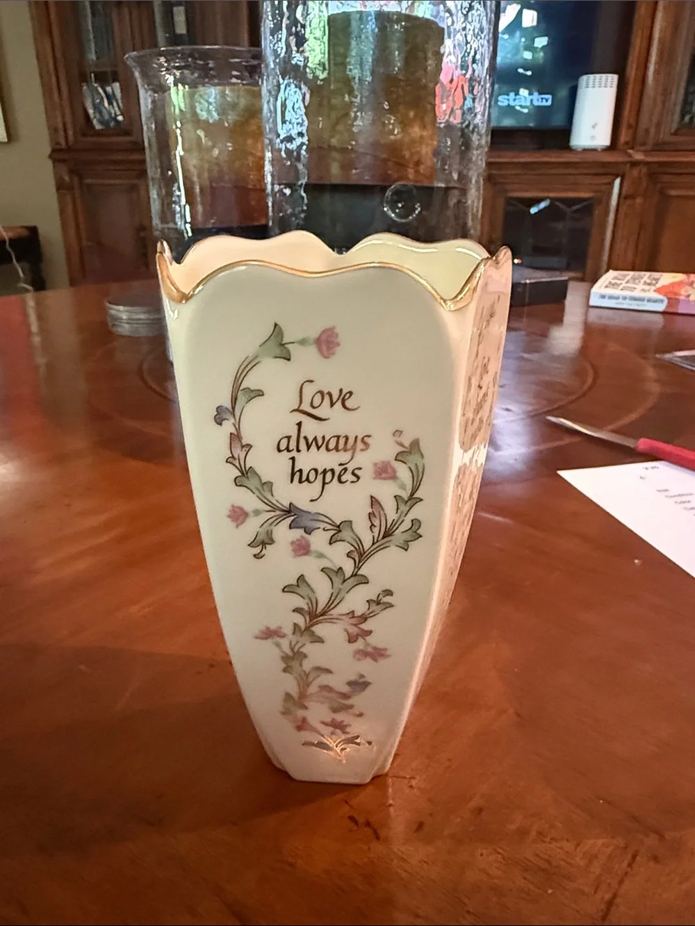 Vintage Lenox Love Is Collection Porcelain Vase